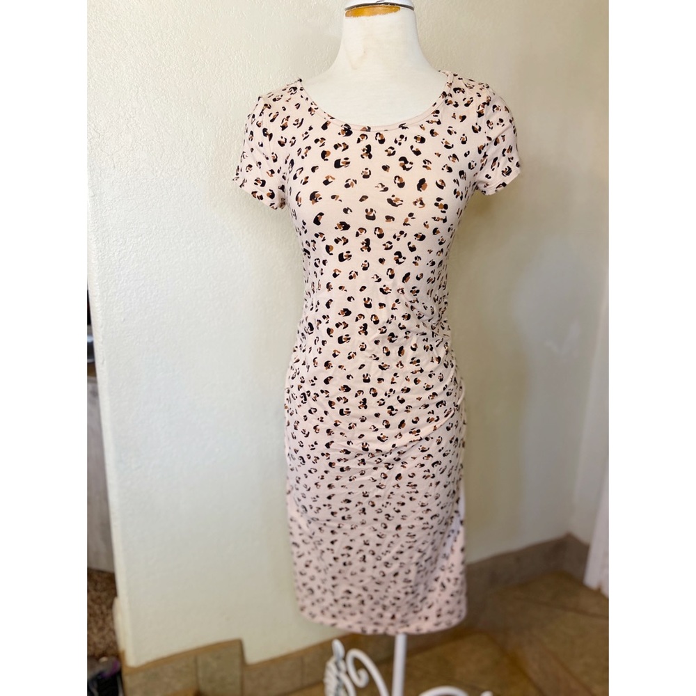 Leopard print maternity dress